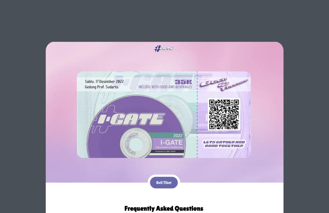 I-Gate 2022 Ticket Website